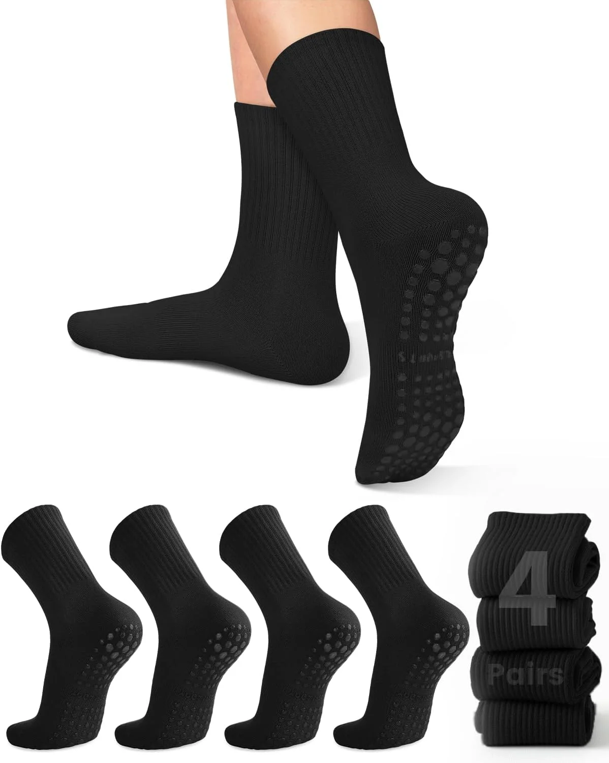 Pilates & Yoga With Katja Youtube - 4 pairs of women's yoga socks,