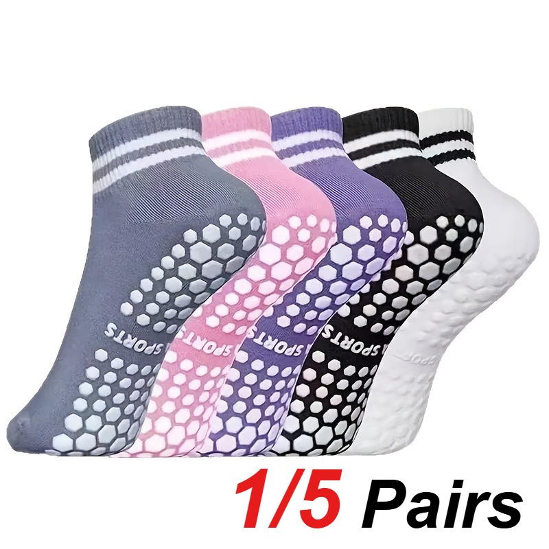 Pilates & Yoga With Katja Youtube - 1/5 Pair Women's Silicone Anti Slip