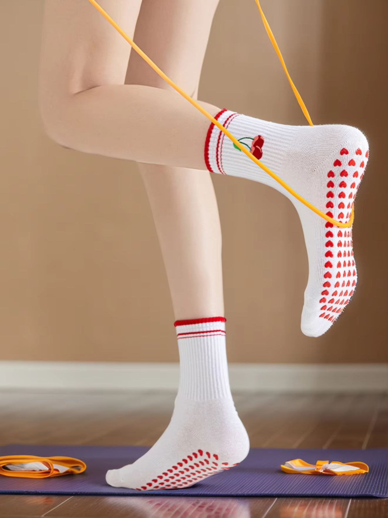 Pilates & Yoga With Katja Youtube - 1 pairs Cross-Border Professional Yoga Socks,