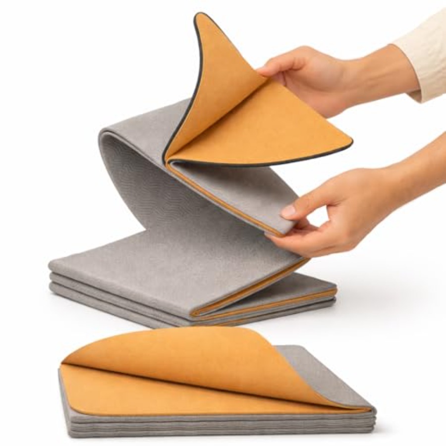 Travel yoga mat: cork, natural - Pilates Yoga Go review and price