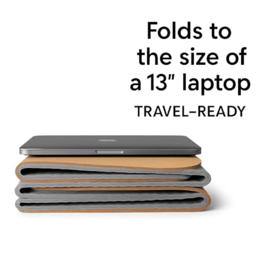Travel yoga mat: cork, natural - Pilates Yoga Go review and price