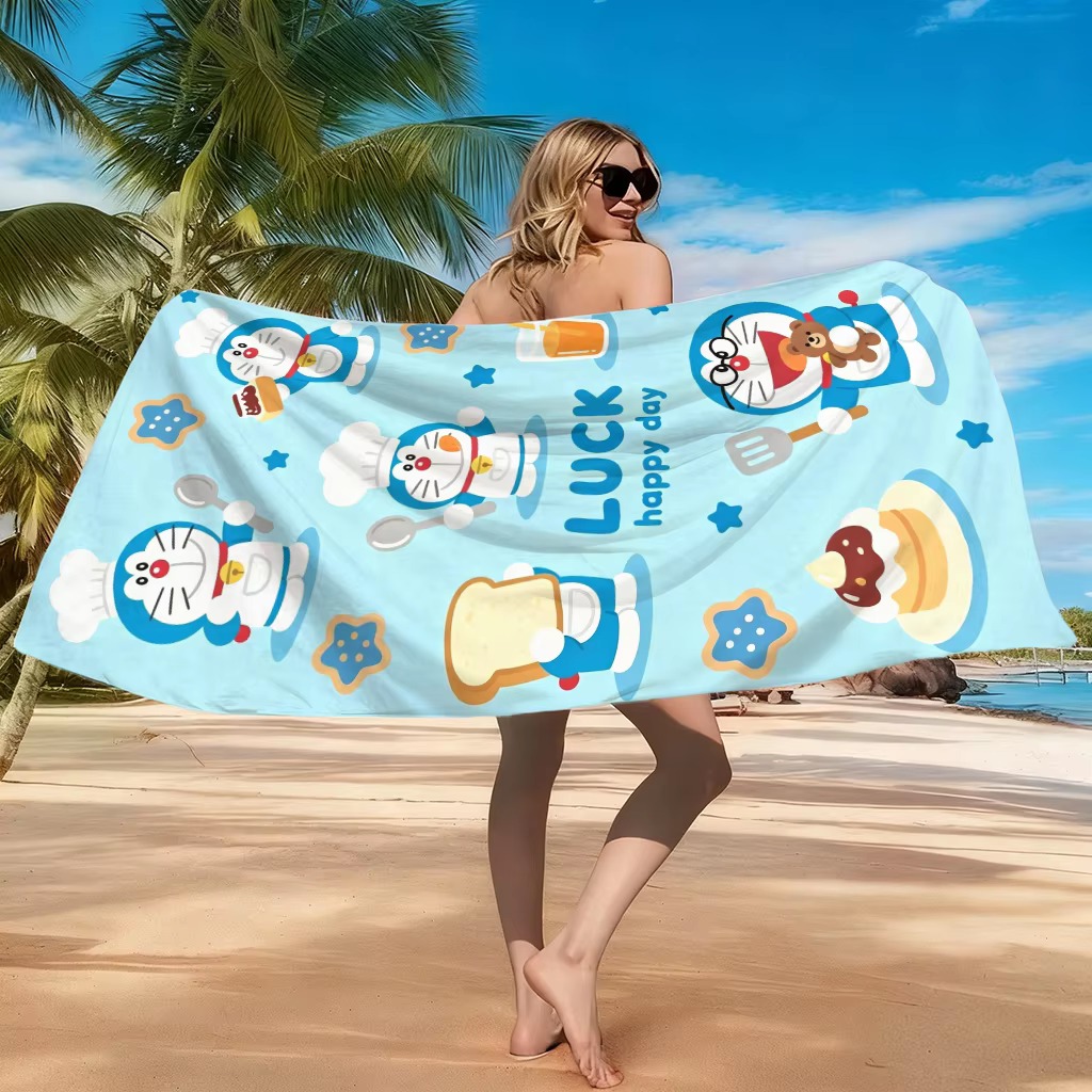Doraemon Purple Ghost Beach To - Pilates Yoga Towel review and price