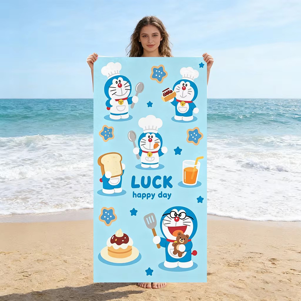 Doraemon Purple Ghost Beach To - Pilates Yoga Towel review and price