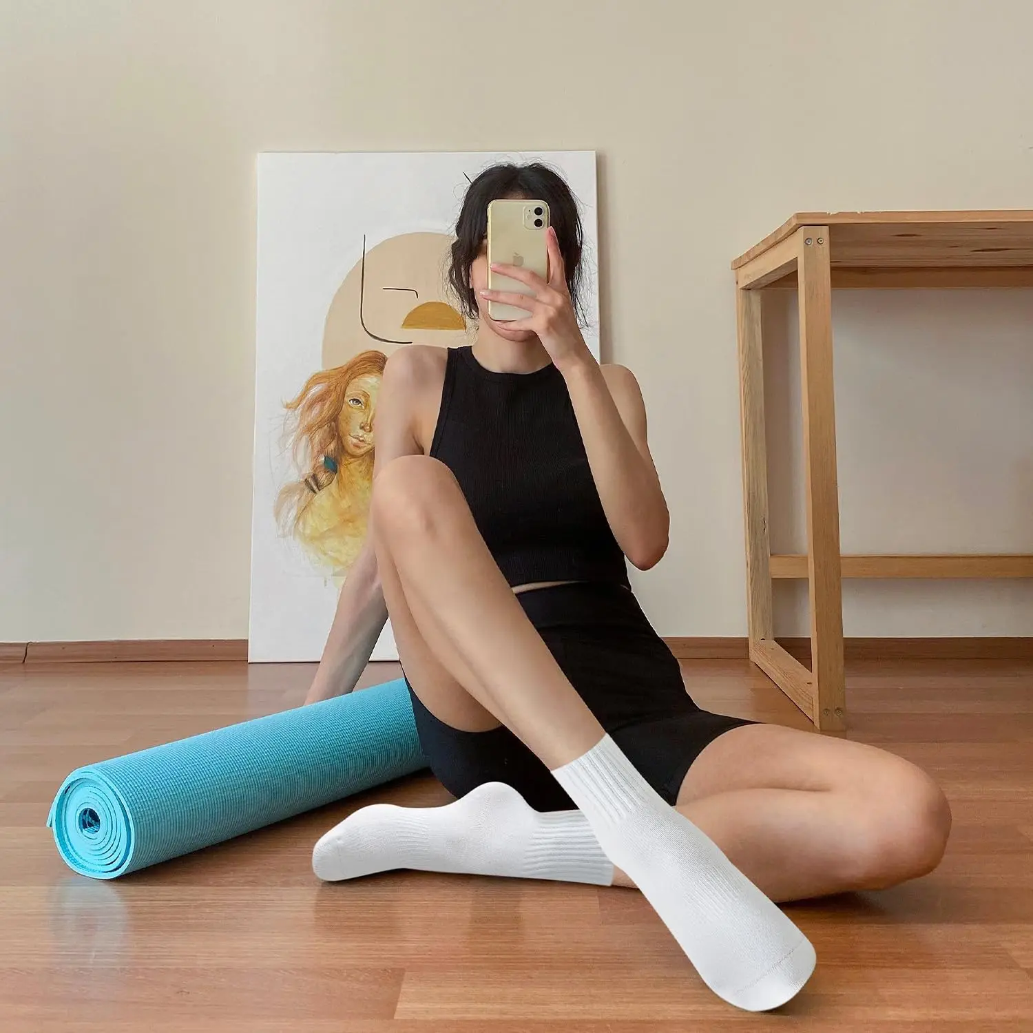4 pairs of women's yoga socks, - Pilates & Yoga With Katja Youtube review and price
