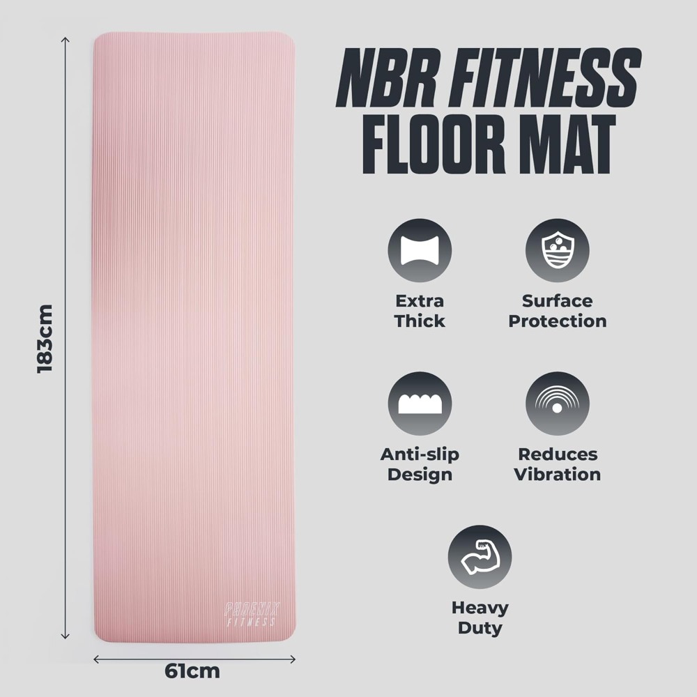 Extra Thick 15mm NBR Yoga Mat  - Pilates Yoga Hiit review and price