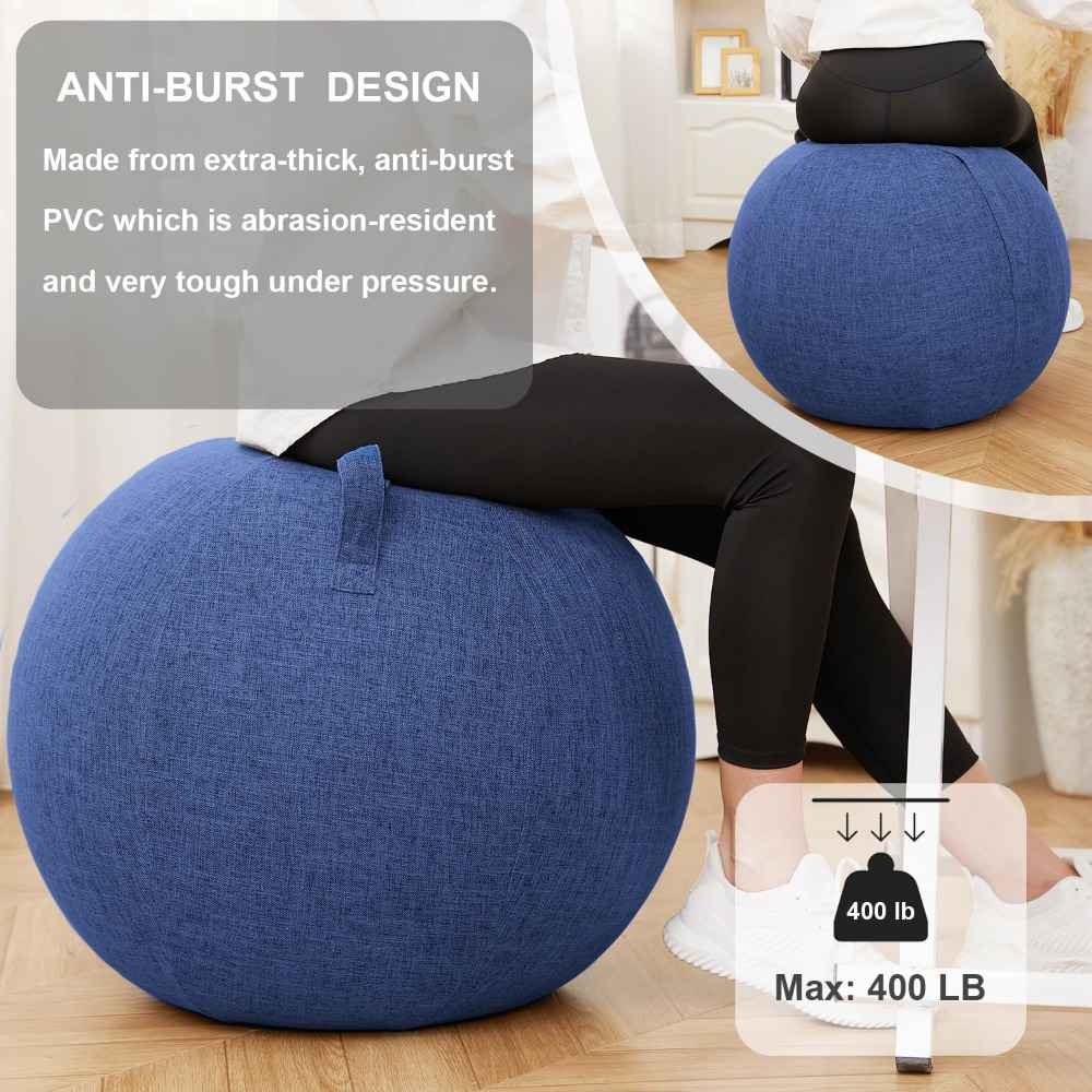 Fitness Ball Chair with Fabric - Pilates Yoga Pregnancy review and price